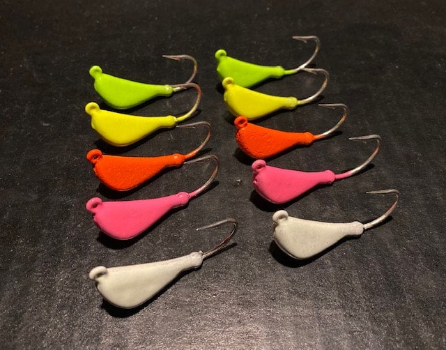 10 Cabezas De Plantilla De Pez Negro SPARKIE Tautog Tog Green Con
