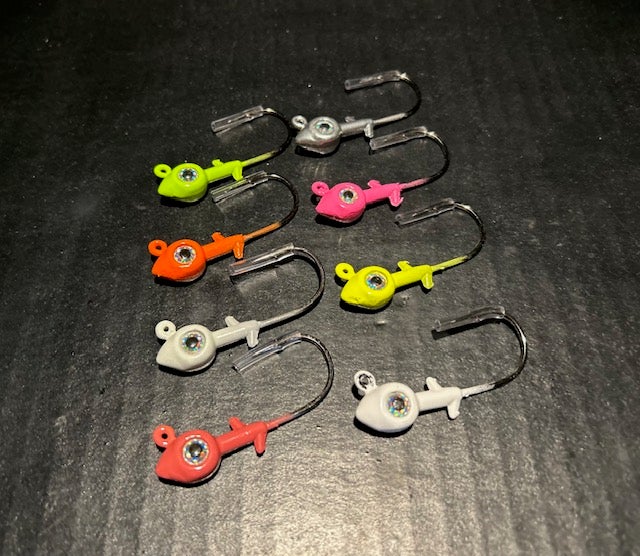 3 Pack Flat Eye Jigs Z-Man Style 1/8oz. 1/4oz,3/8oz,1/2oz,3/4oz W ...