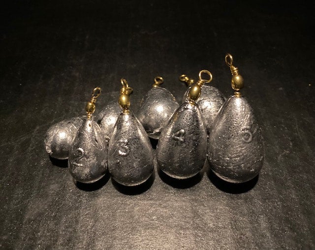 Bell / Bass Casting Sinkers With Swivels