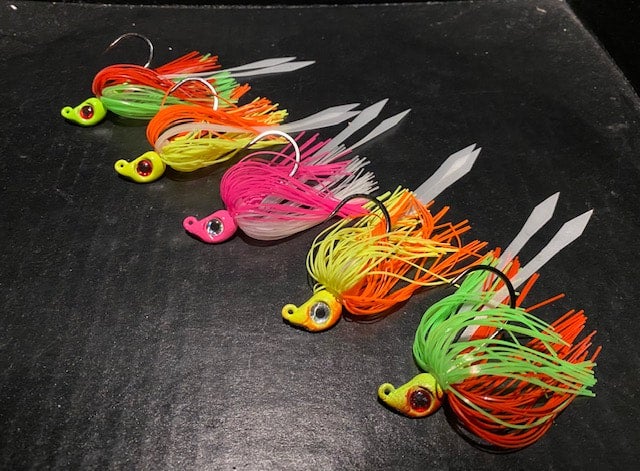 Manic Mullet 3/8oz Teasers With 5/0 Black Nickel Hooks And Skirts ...